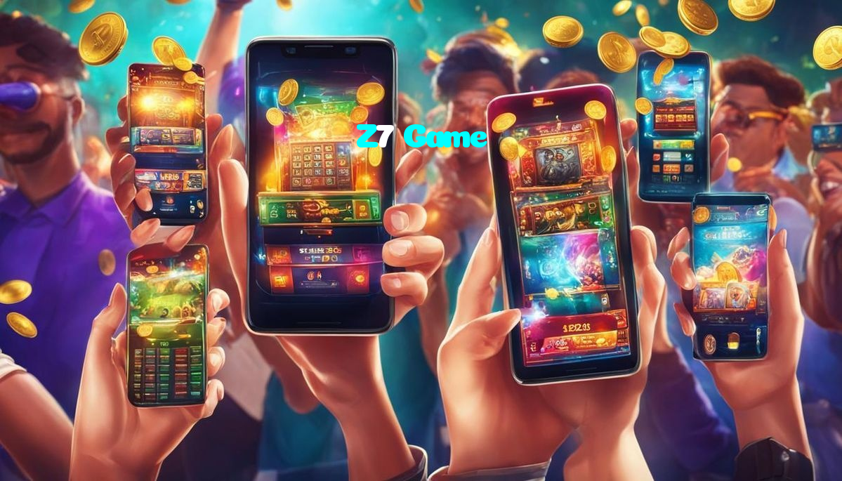 Z7 Game casino presented on mobile device in Pakistan with slots and live games